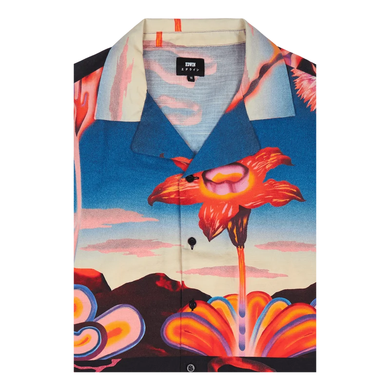 Hana No Shita Shirt Ss Multicolor Garment Washed