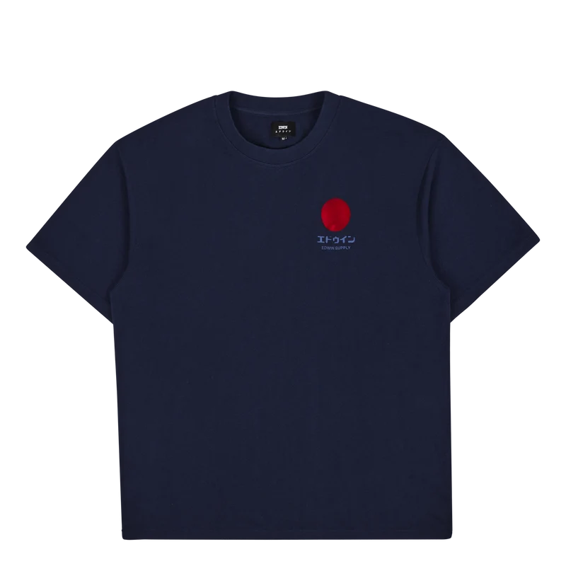 Japanese Sun Supply Ts Maritime Blue Garment Washed