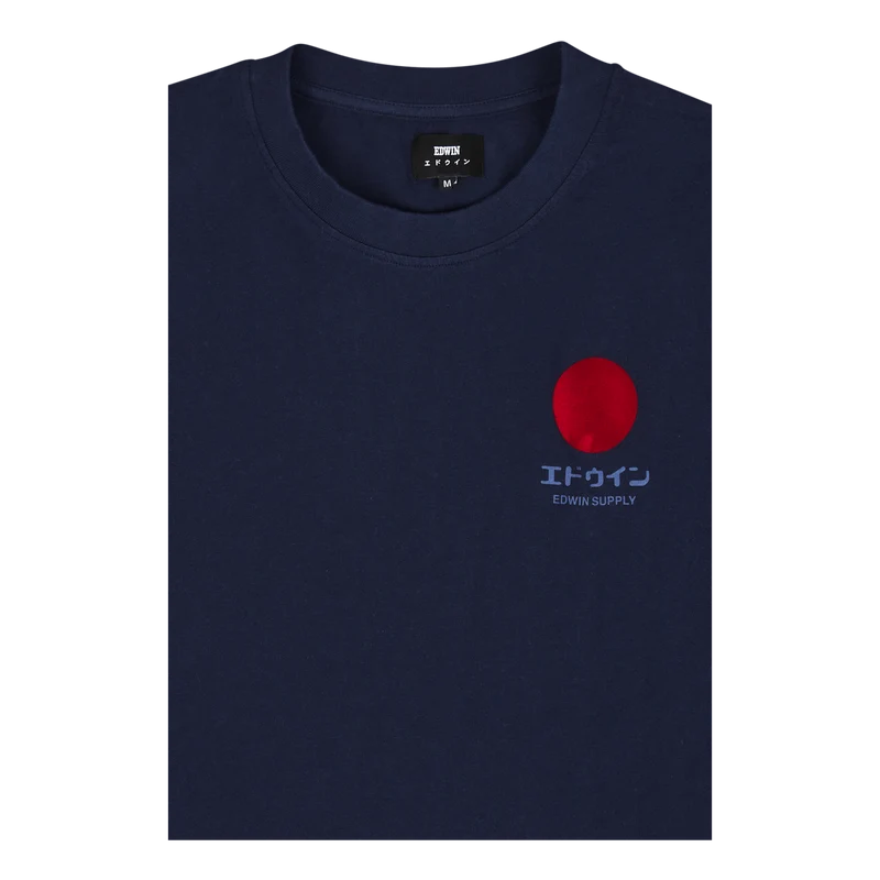 Japanese Sun Supply Ts Maritime Blue Garment Washed
