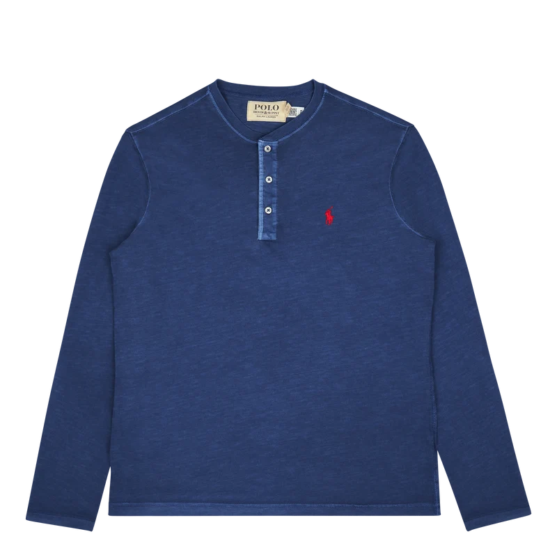 Slub Jersey Henley Shirt Old Royal