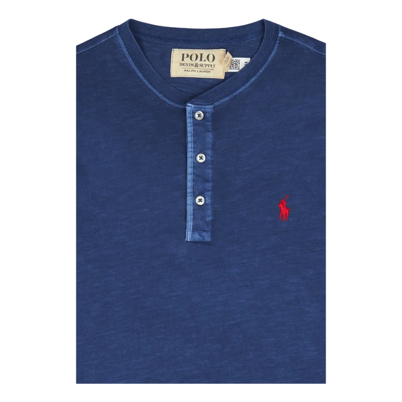 Slub Jersey Henley Shirt Old Royal