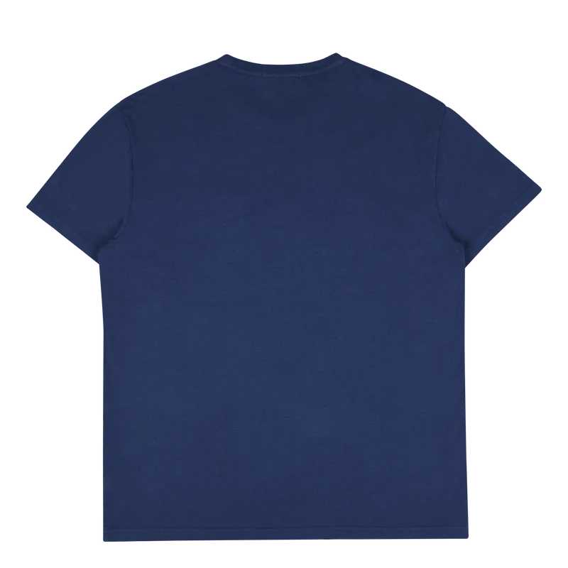 Classic Fit Cotton-Linen Pocket T-Shirt Light Navy