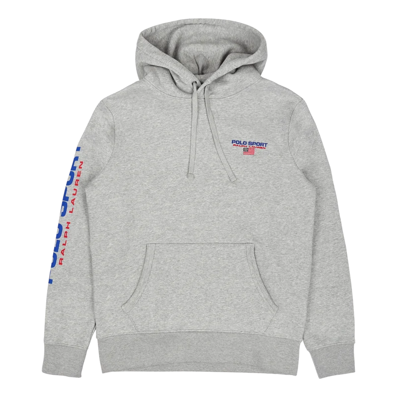 Polo Sport Fleece Hoodie Andover Heather/Red