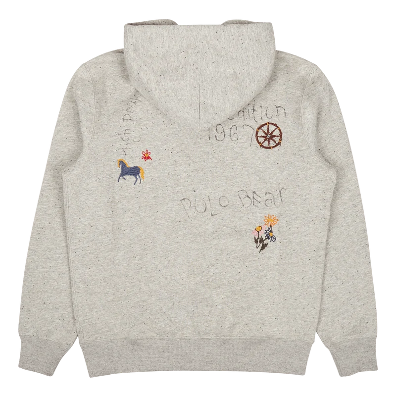 Polo Bear Fleece Hooded Sweatshirt Brooklyn Htr/Dark Vintage Htr