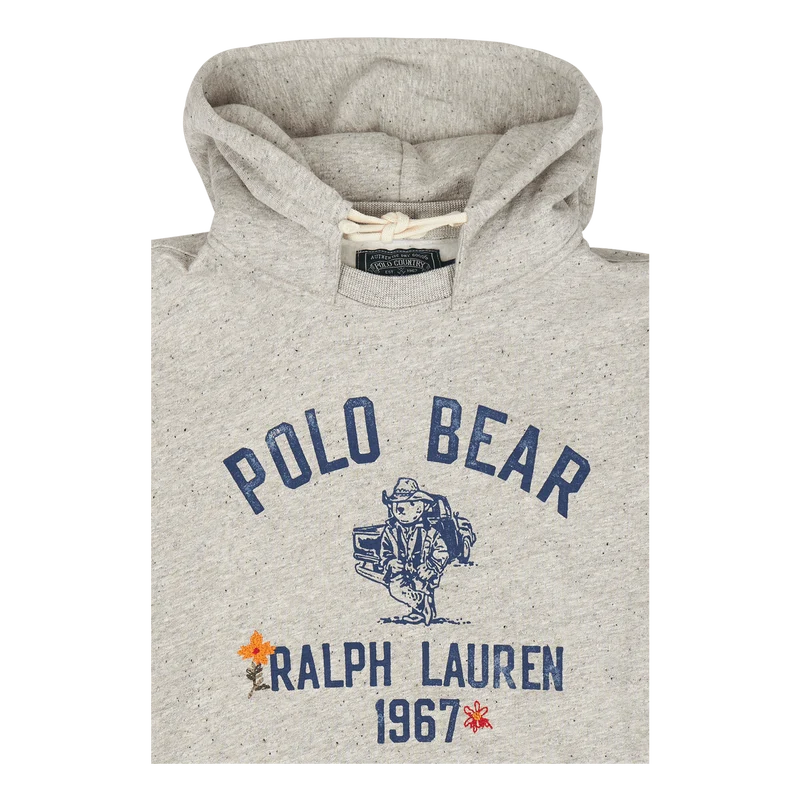 Polo Bear Fleece Hooded Sweatshirt Brooklyn Htr/Dark Vintage Htr