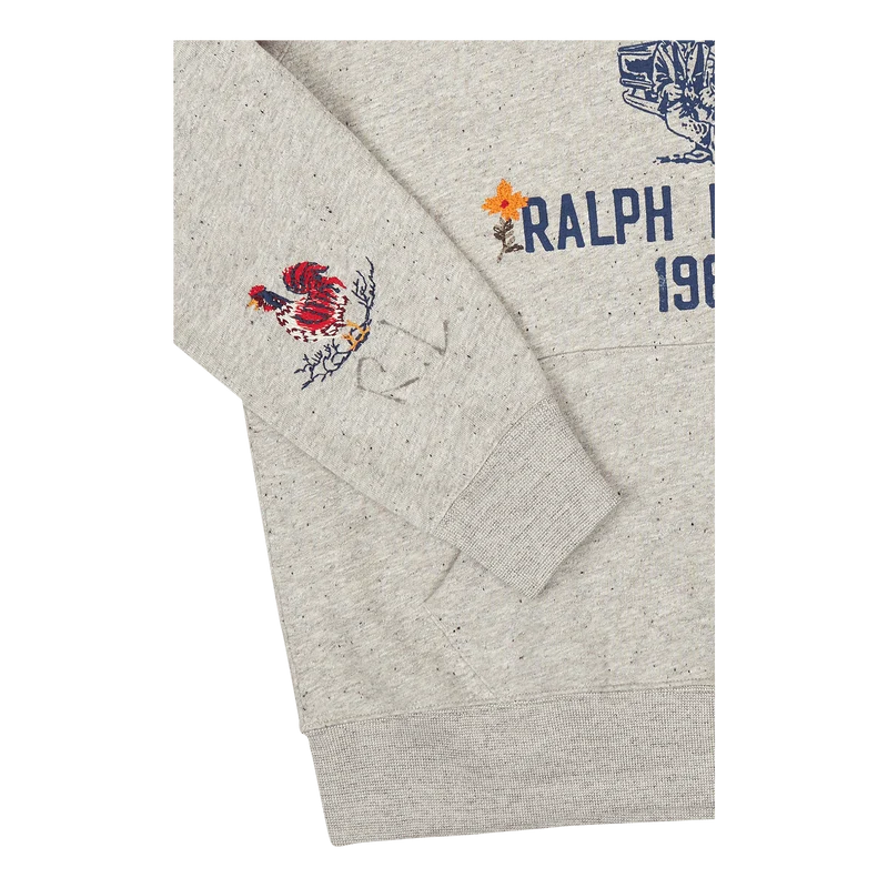 Polo Bear Fleece Hooded Sweatshirt Brooklyn Htr/Dark Vintage Htr