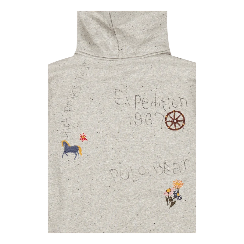 Polo Bear Fleece Hooded Sweatshirt Brooklyn Htr/Dark Vintage Htr