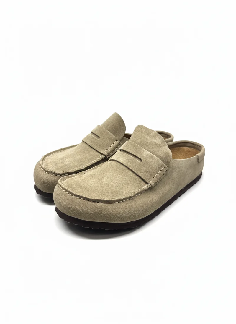 Naples Wrapped Suede Leather Unisex Regular taupe