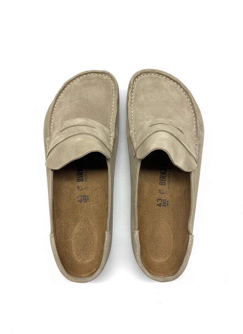 Naples Wrapped Suede Leather Unisex Regular taupe