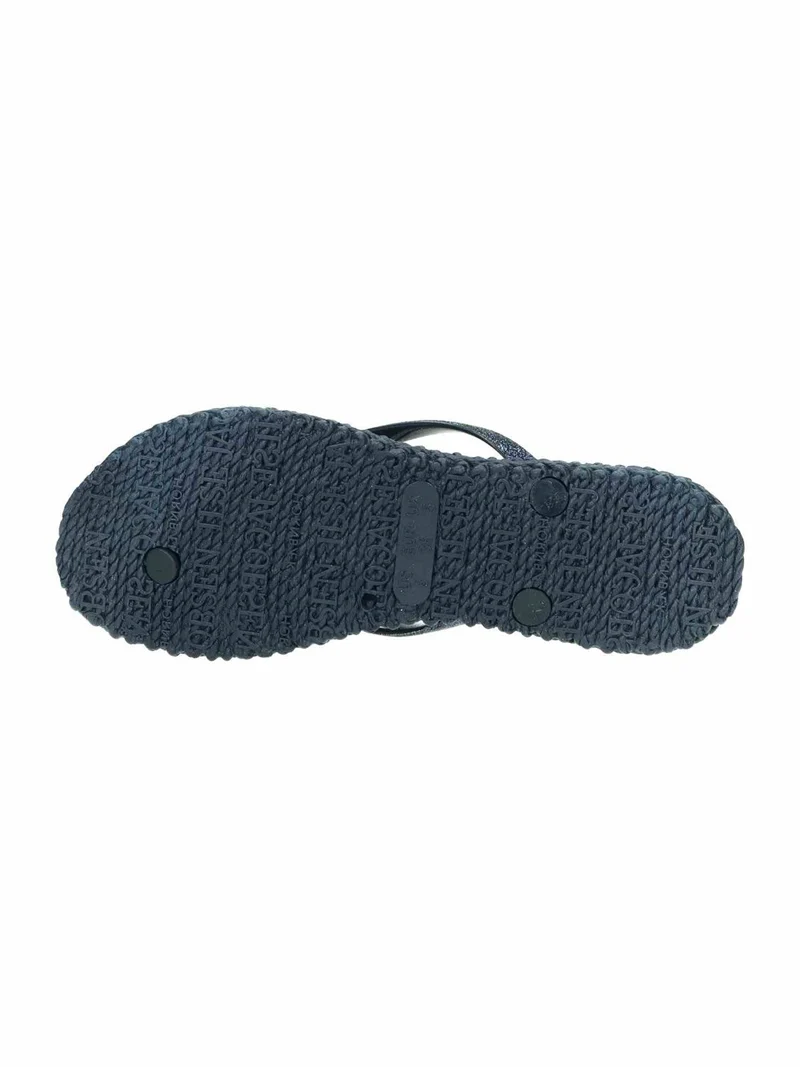 Flip Flop with Glitter indigo