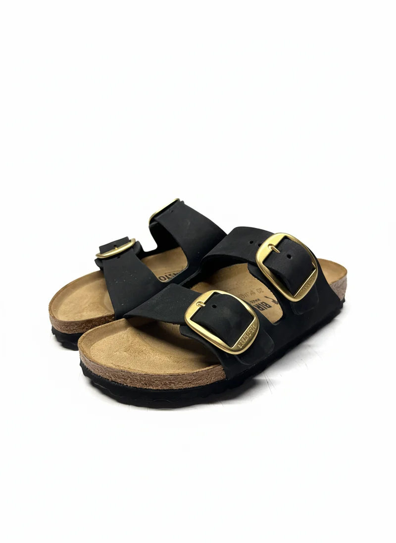 Arizona Big Buckle Nubuck Leather Women Narrow black