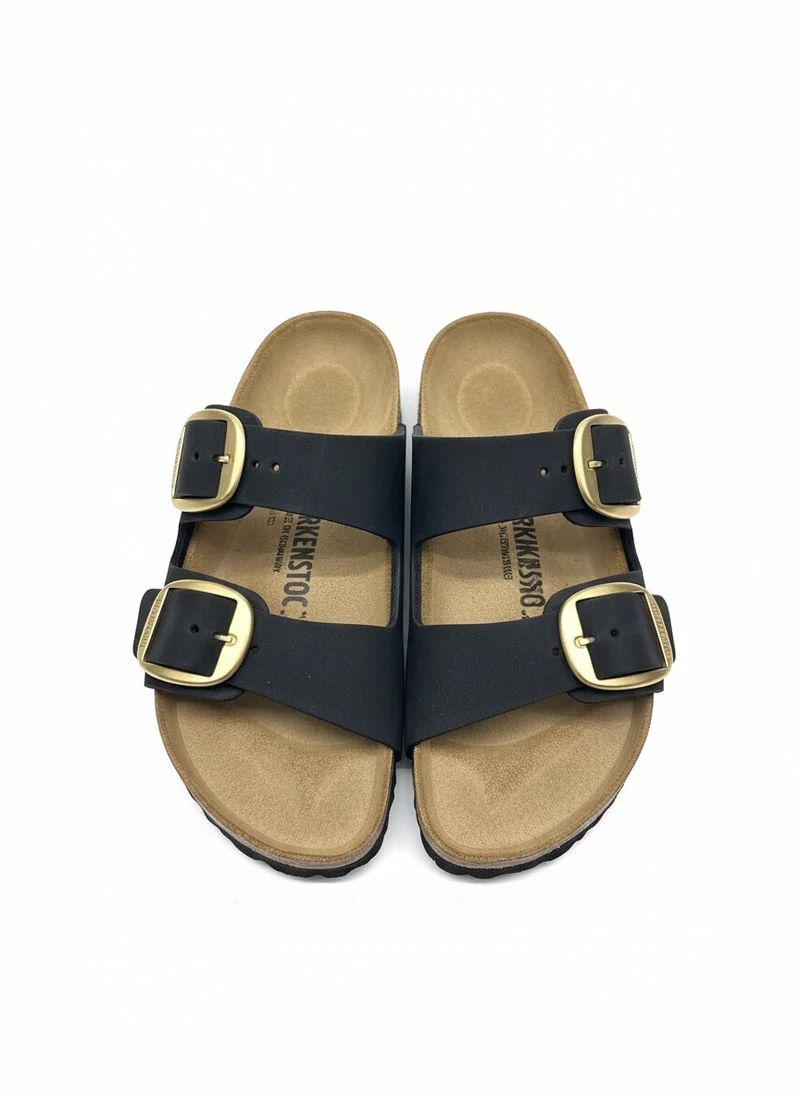 Arizona Big Buckle Nubuck Leather Women Narrow black