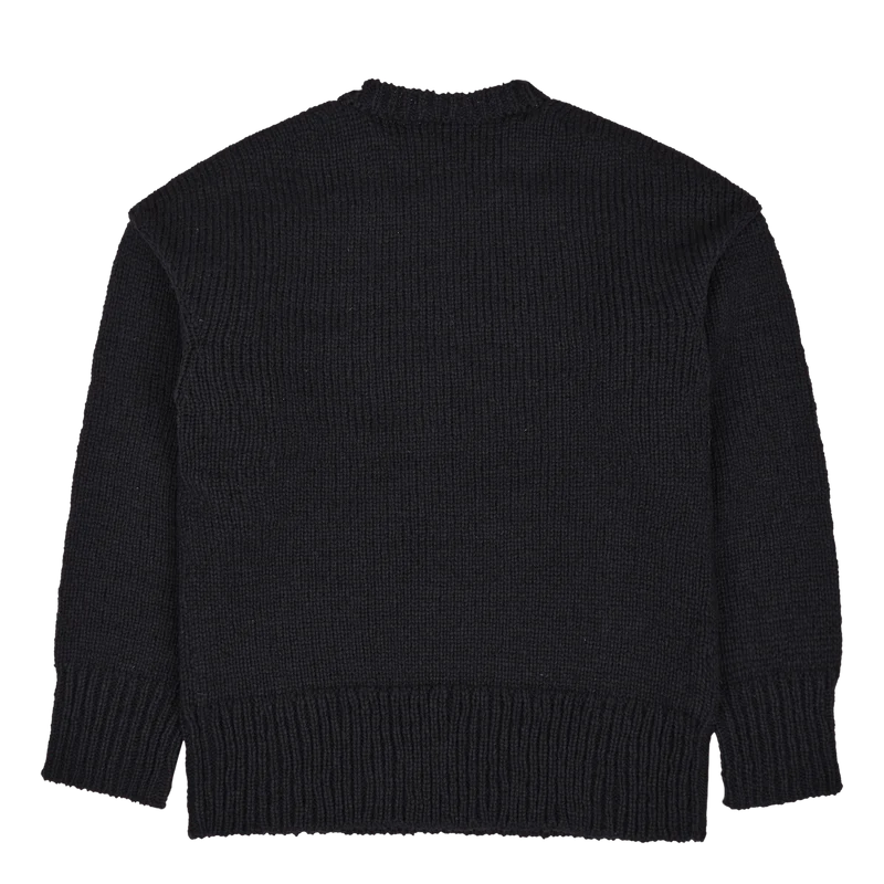 Letterman Crew Knit Navy Navy