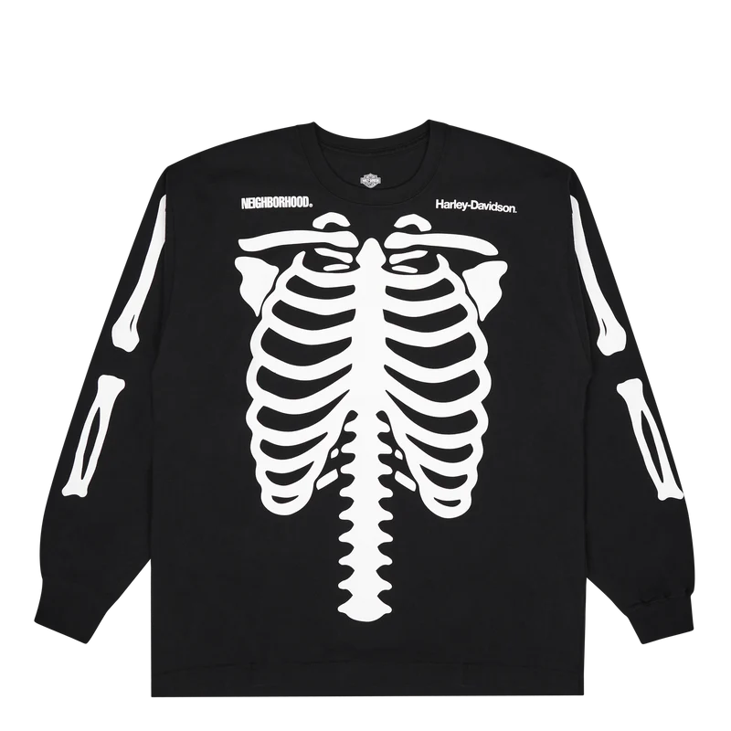 H-d . Crewneck Ls . Co Black