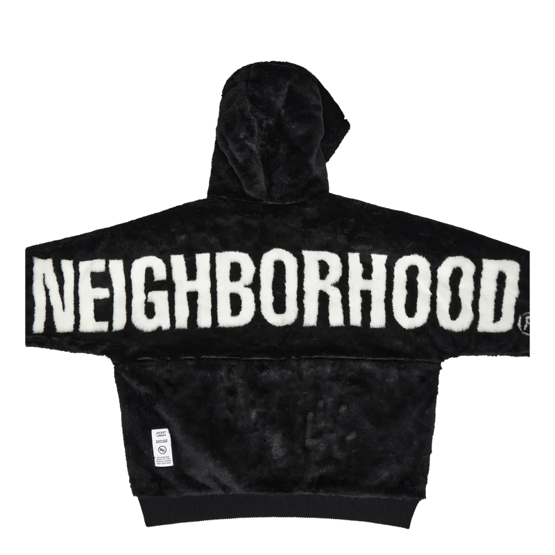 Fur Hooded Jk . Ac Black