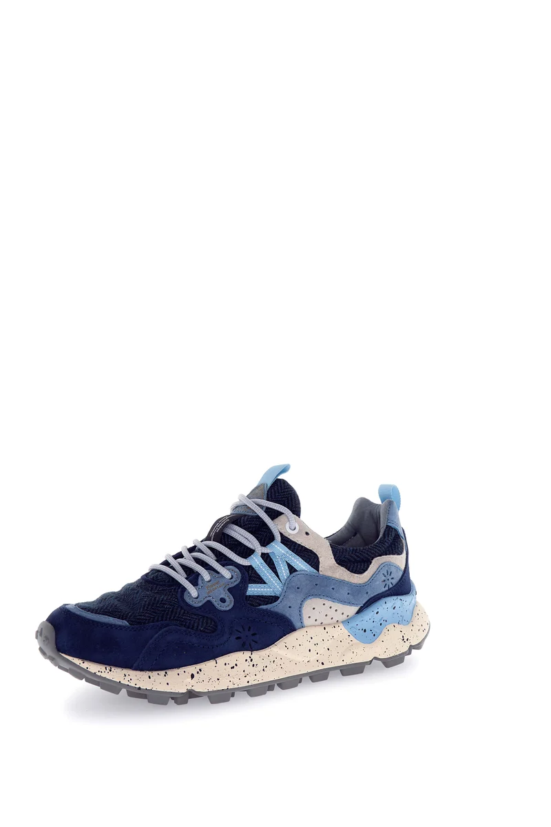 Yamano 3 Man Suede/Woolen Knitting Herrigbone black light blue o