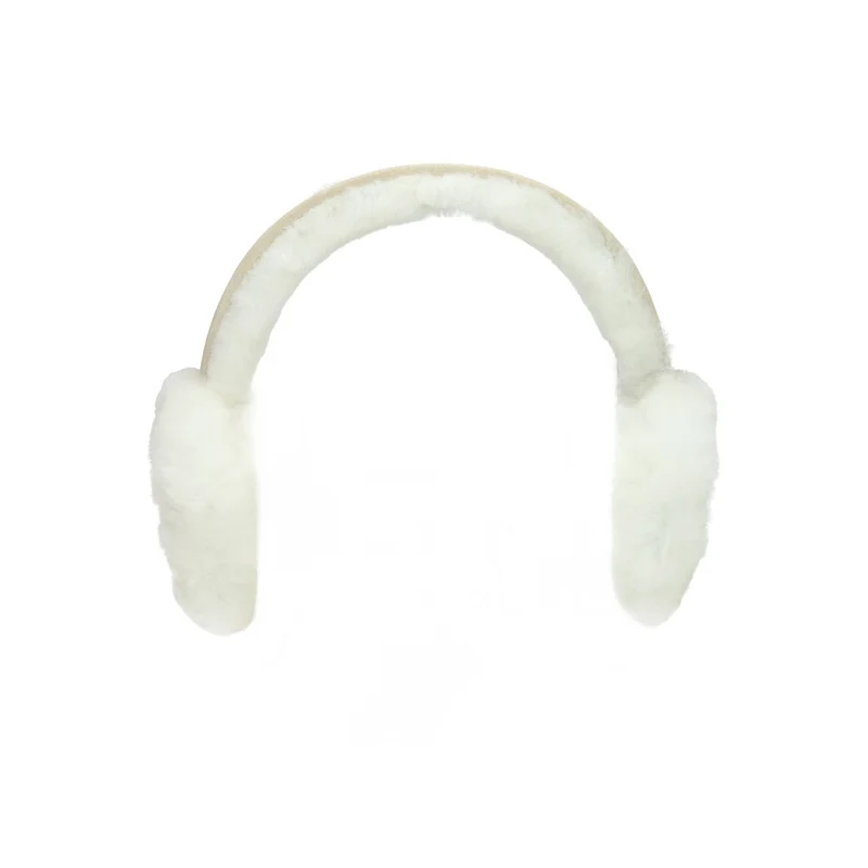W Sheepskin Embroidery Earmuff sand