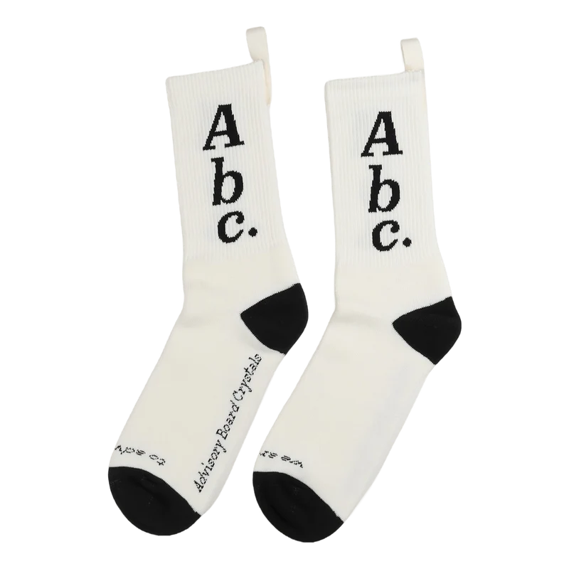 Abc. 123. Socks Selenite White