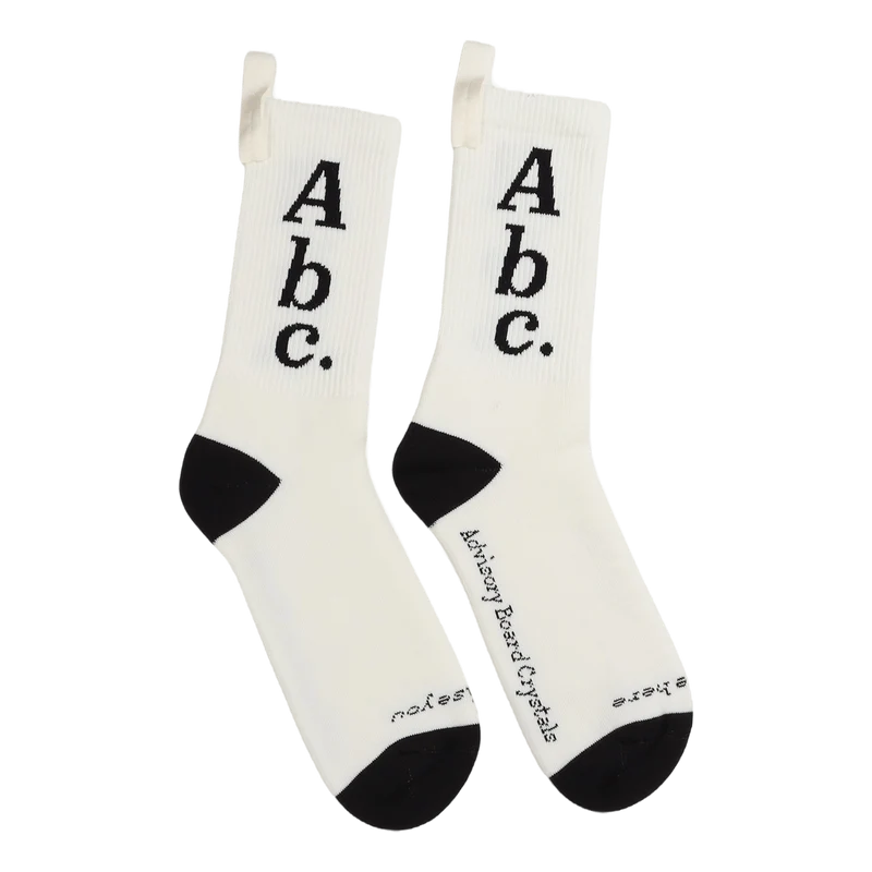 Abc. 123. Socks Selenite White
