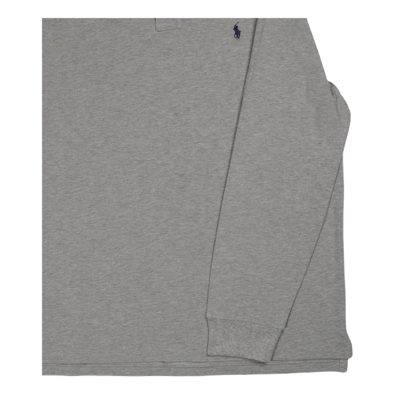 Custom Slim Fit Mesh Polo Shirt Grå
