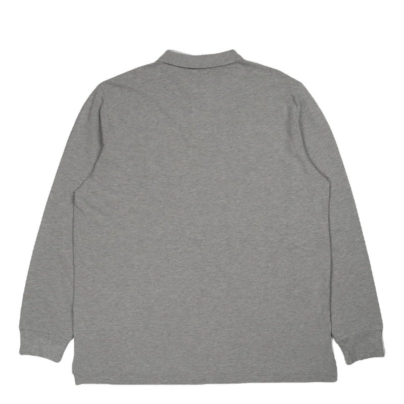 Custom Slim Fit Mesh Polo Shirt Grå