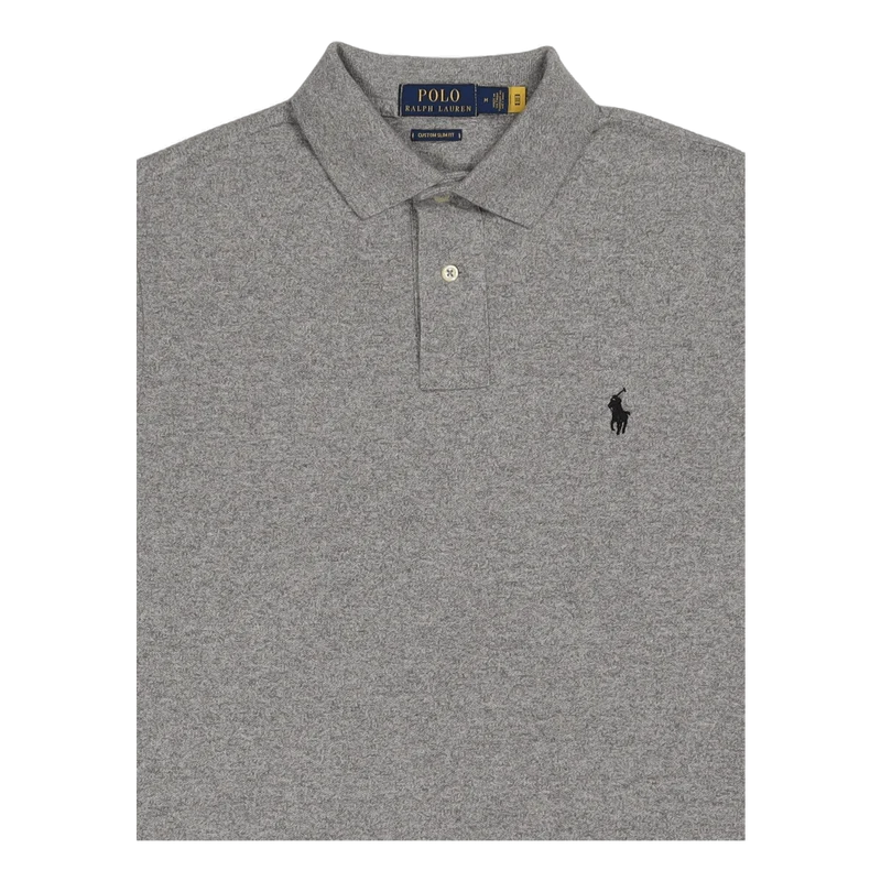Custom Slim Fit Mesh Polo Shirt Cntbry Htr Grey