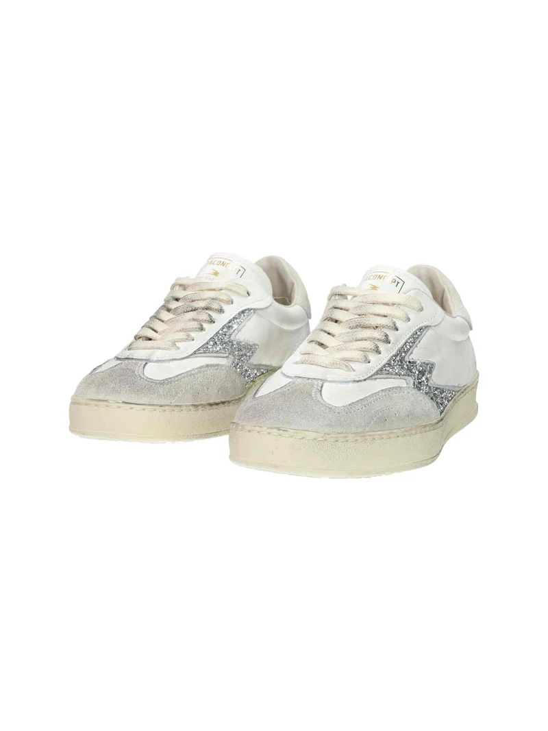 Club Deluxe Silver Glitter Logo White