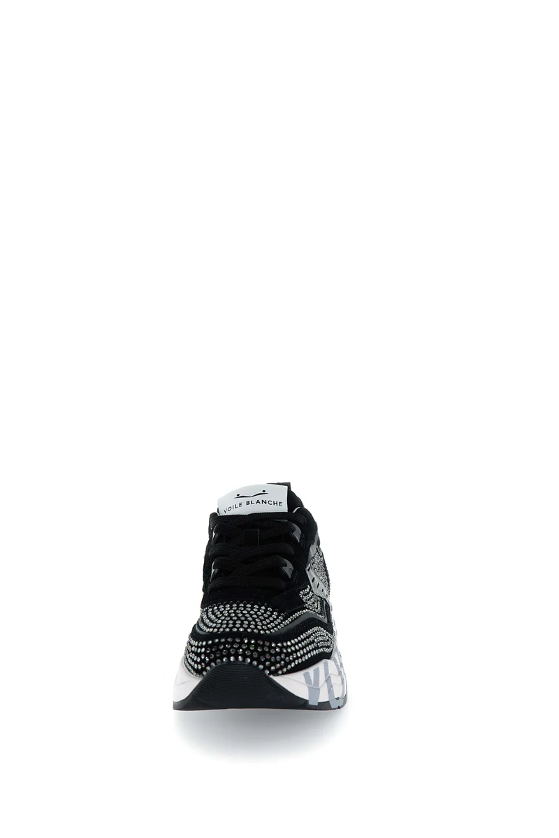 Club105. Suede/Strass black+strass