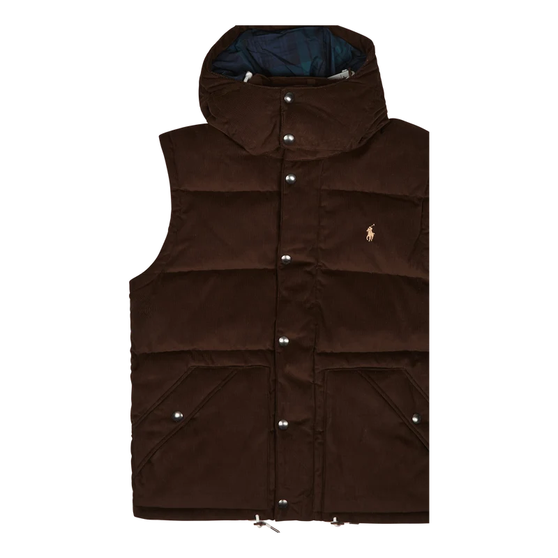 Convertible Corduroy Down Jacket Dark Beech
