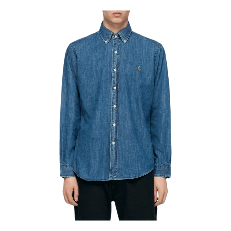 Custom Fit Denim Shirt Blue