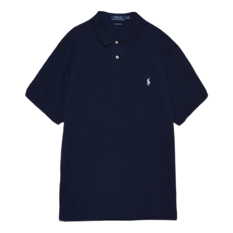 Custom Slim Fit Cotton Mesh Po Blue