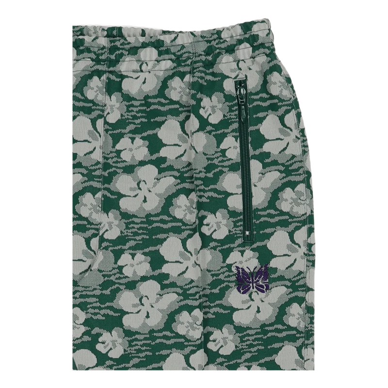 Track Pant Poly Jaquard Floral
