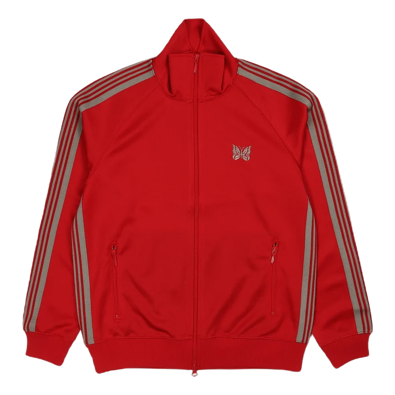 Track Jacket Poly Smooth Red