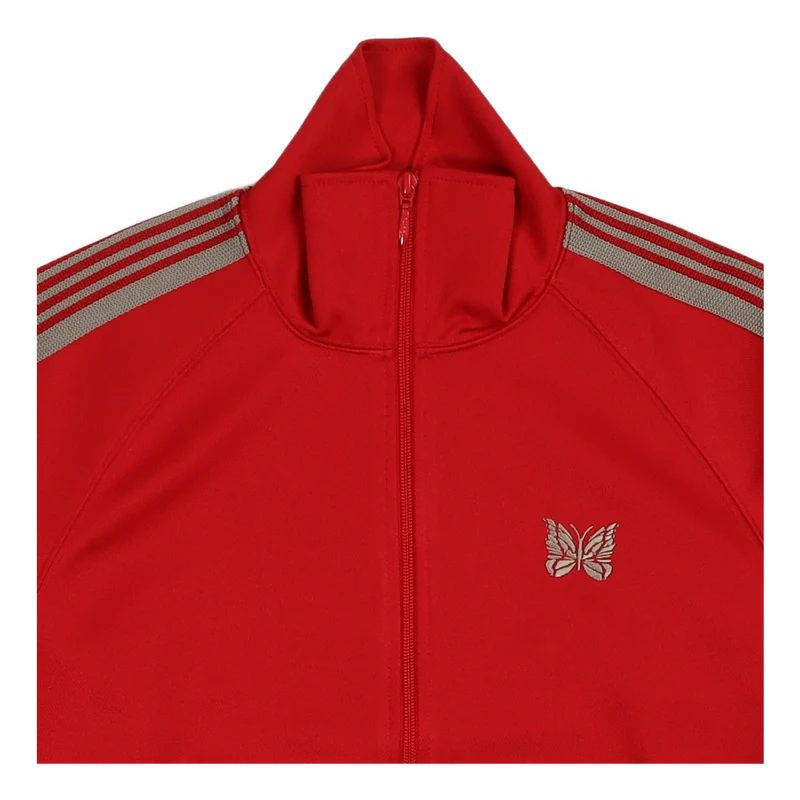 Track Jacket Poly Smooth Red