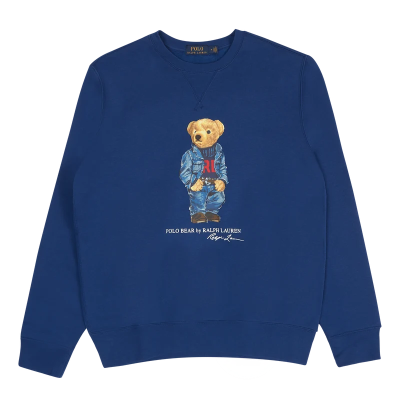 Polo Bear Fleece Sweatshirt Fa 22 Harrison Blue Denim Bear