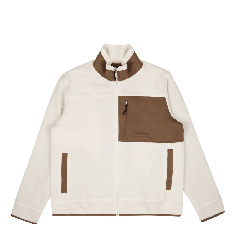 Frederik Fleece Full Zip Jacke Ecru