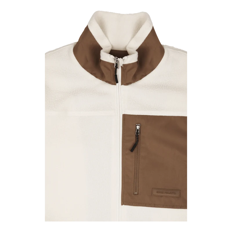 Frederik Fleece Full Zip Jacke Ecru