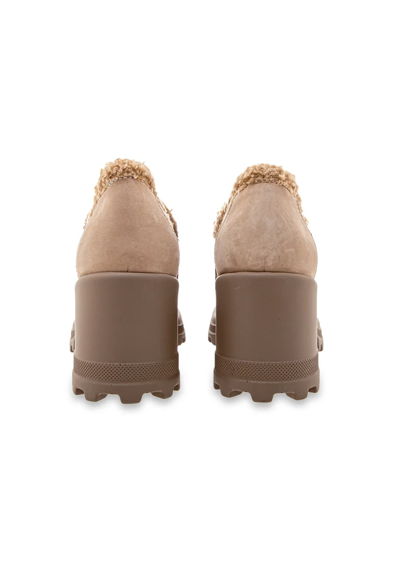 Tani Fur light Fabric/Nubuck beige