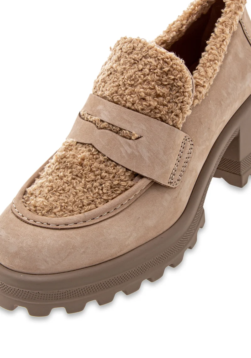 Tani Fur light Fabric/Nubuck beige