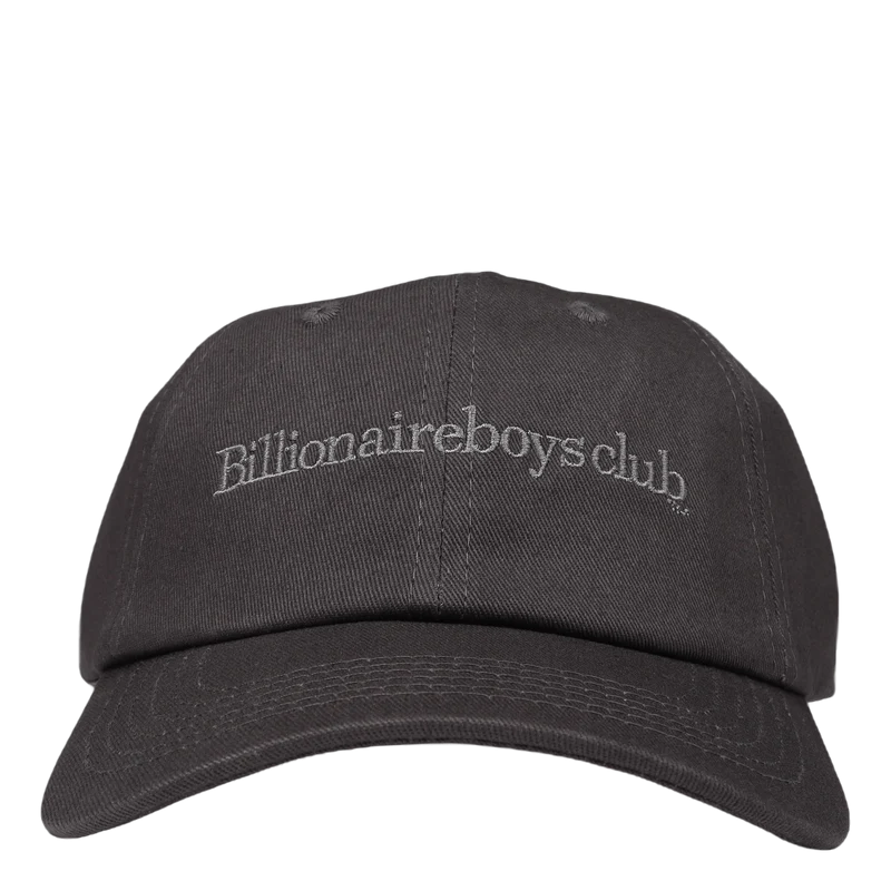 Serif Logo Curved Visor Cap Black