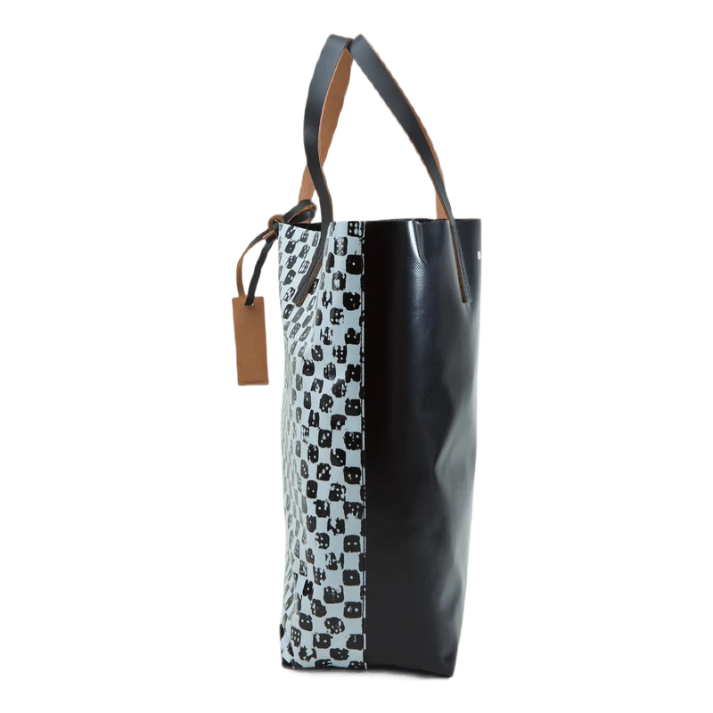 Shopping Bag Stone White+black+black