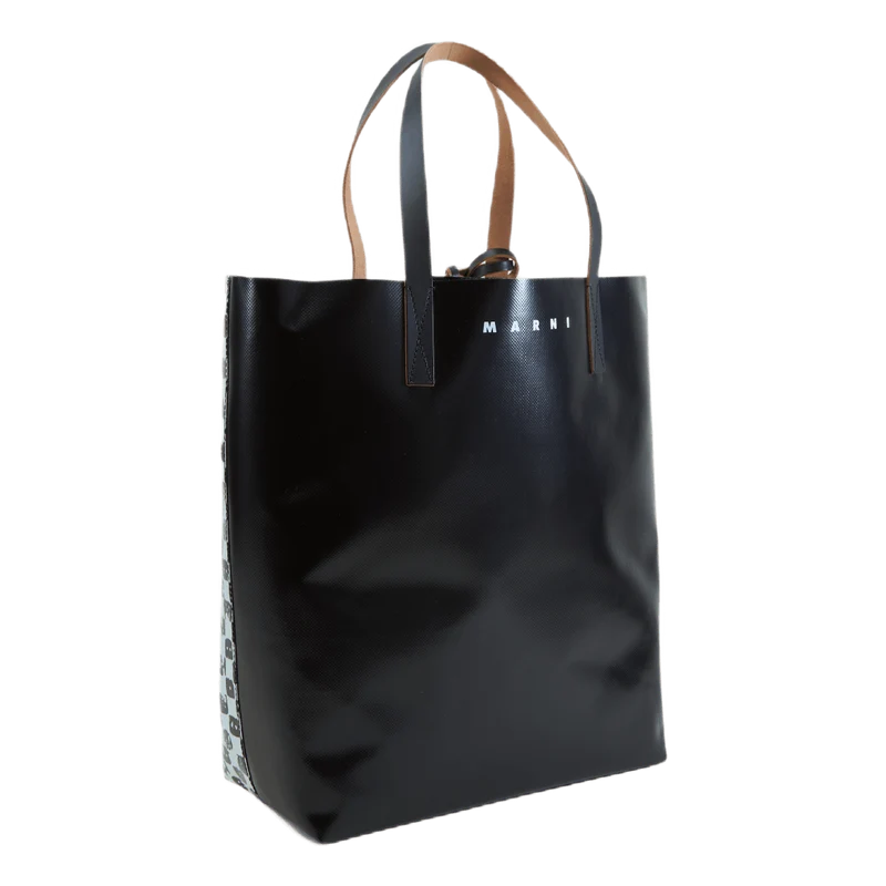 Shopping Bag Stone White+black+black