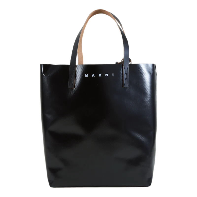 Shopping Bag Stone White+black+black