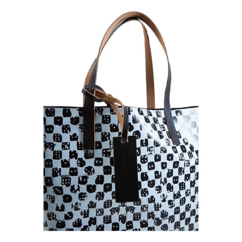 Shopping Bag Stone White+black+black