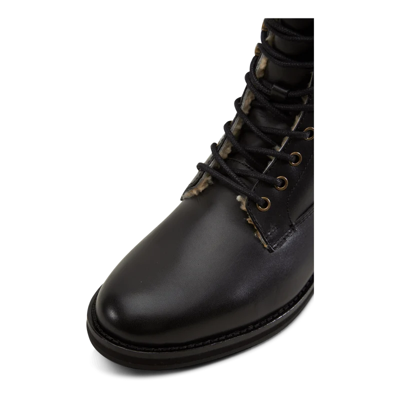 Bryson Leather & Shearling Field Boot Black