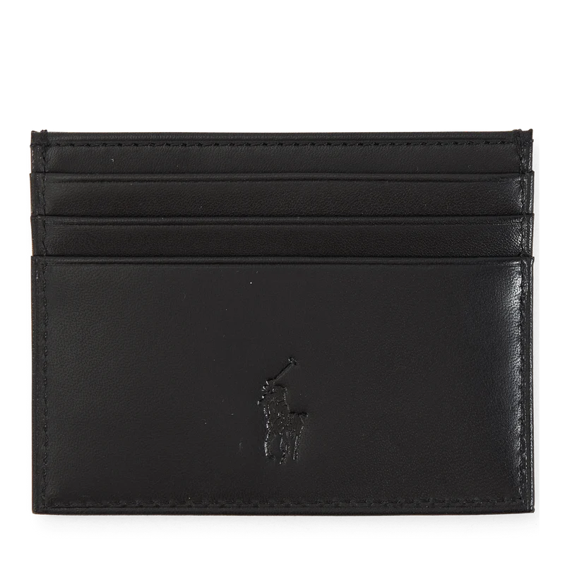 Leather Belt & Card Case Gift Set Black