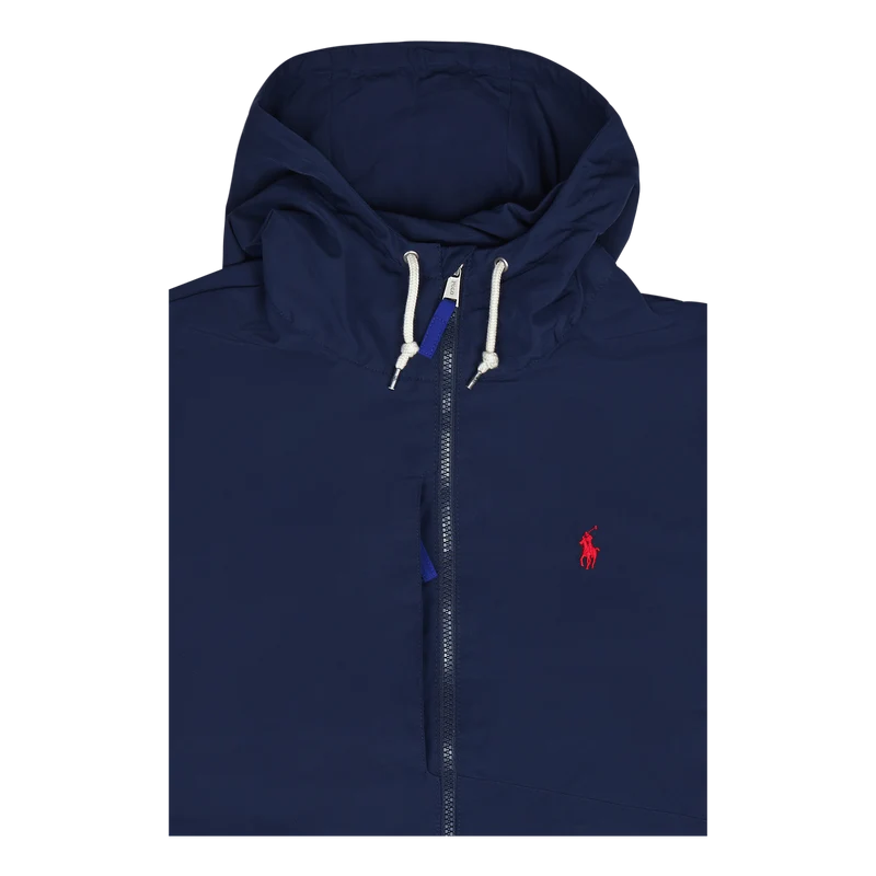 Packable Water-Repellent Hooded Jacket