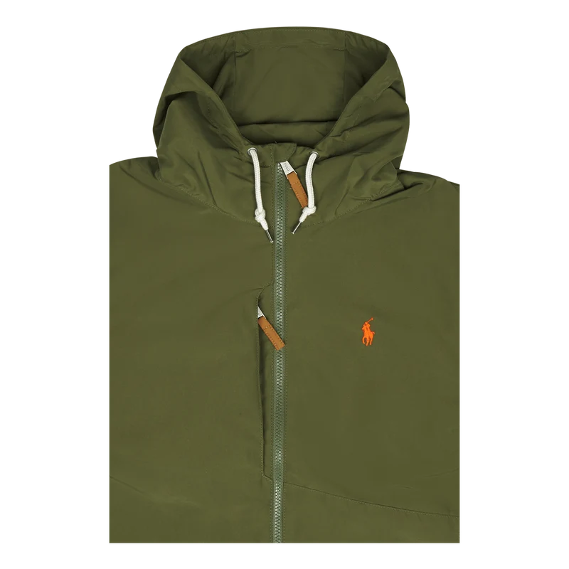 Packable Water-Repellent Hooded Jacket