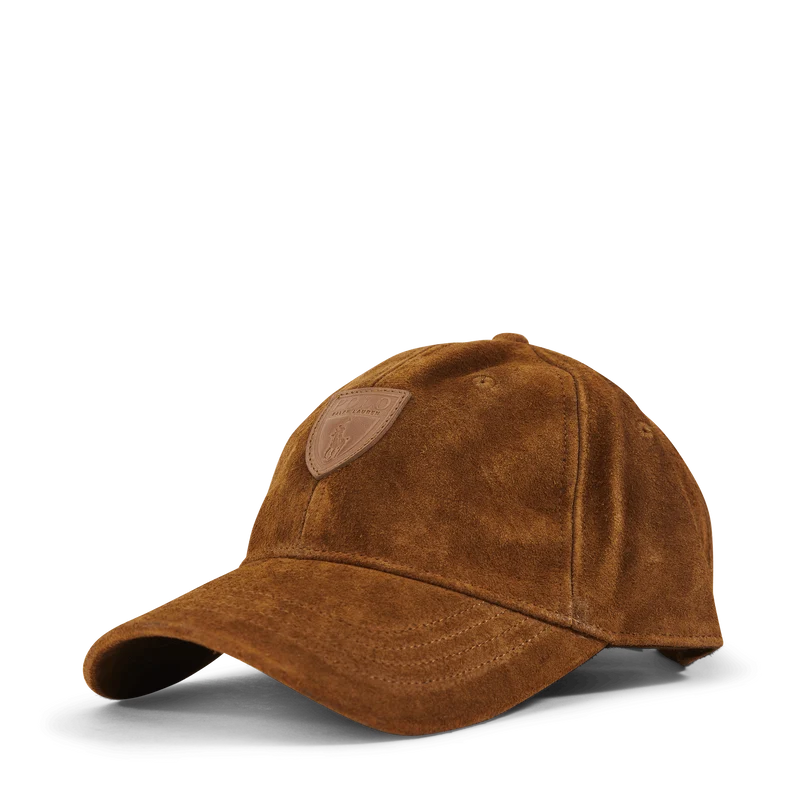 Roughout Suede Ball Cap Smith Brown