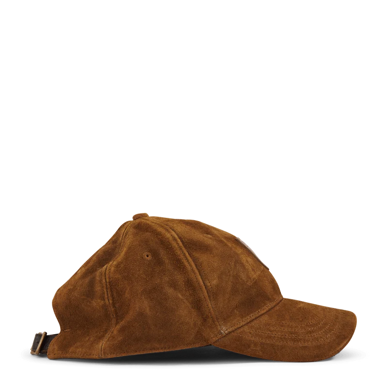 Roughout Suede Ball Cap Smith Brown